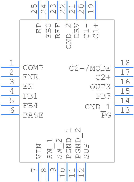 TPS65140RGER - Texas Instruments - PCB symbol