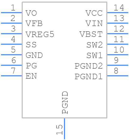 TPS54325TPWPRQ1 - Texas Instruments - PCB symbol