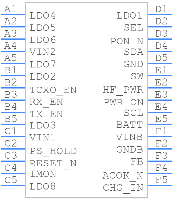 LP3923TL/NOPB - Texas Instruments - PCB symbol