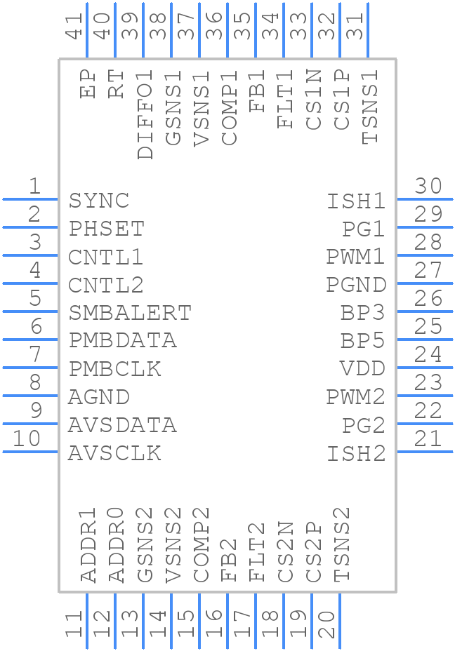 TPS40428RHAR - Texas Instruments - PCB symbol