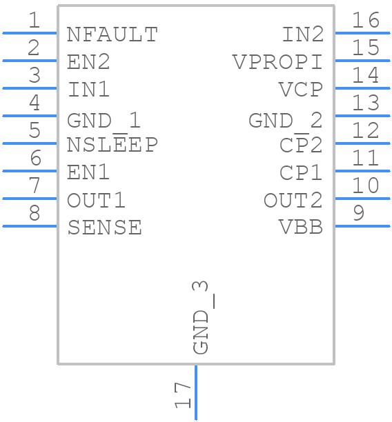 DRV8816PWPR - Texas Instruments - PCB symbol