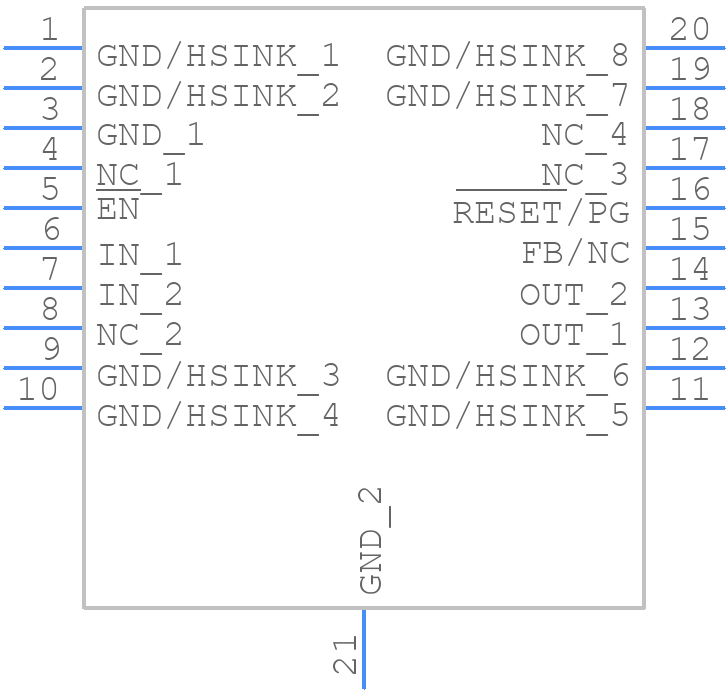 TPS77525PWP - Texas Instruments - PCB symbol