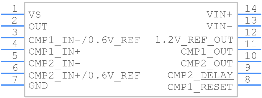 INA207AID - Texas Instruments - PCB symbol