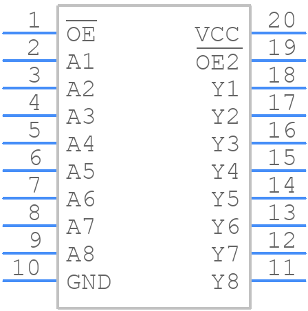 SN74AHC541QPWRG4Q1 - Texas Instruments - PCB symbol