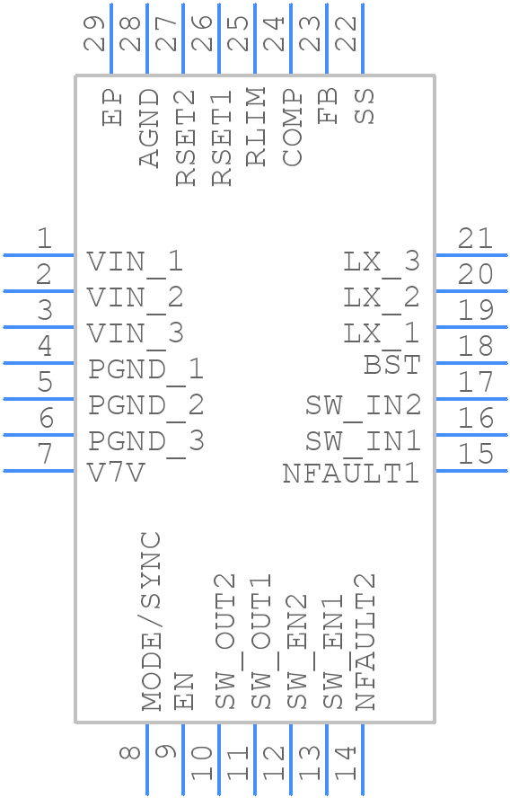 TPS65286RHDR - Texas Instruments - PCB symbol
