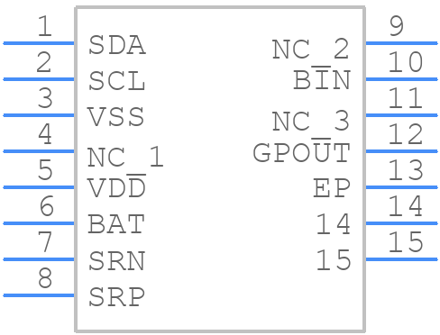 BQ27441DRZR-G1B - Texas Instruments - PCB symbol