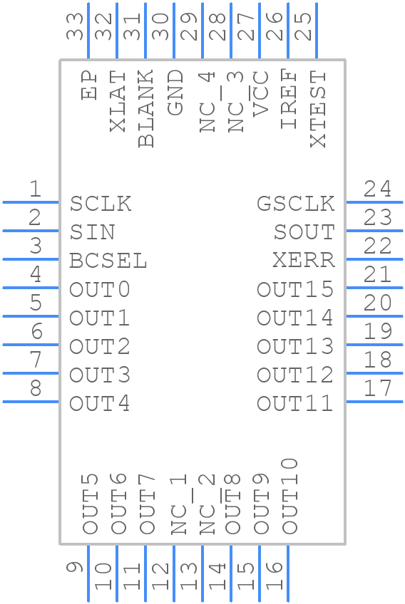 TLC5943RHBR - Texas Instruments - PCB symbol