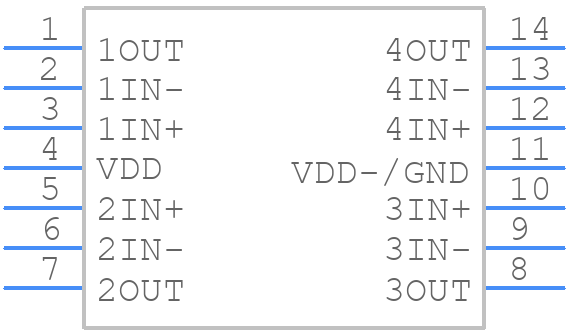 TLC25L4BCD - Texas Instruments - PCB symbol