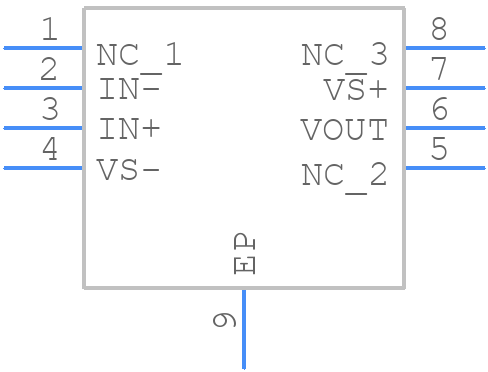 THS4271DGN - Texas Instruments - PCB symbol