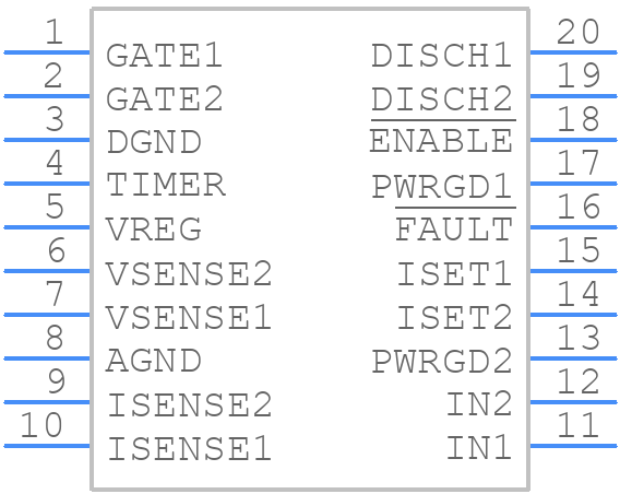 TPS2310IPW - Texas Instruments - PCB symbol