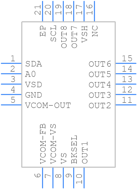 BUF08630RGWR - Texas Instruments - PCB symbol