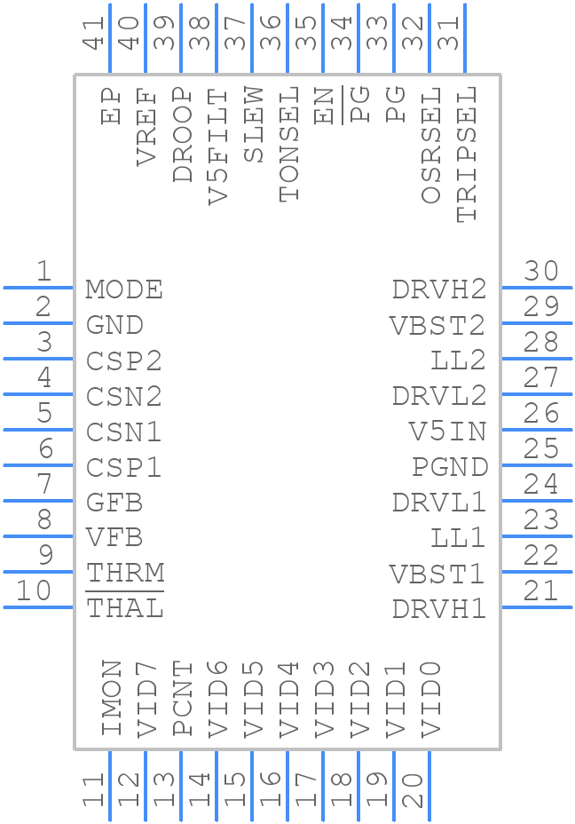 TPS53624RHAT - Texas Instruments - PCB symbol