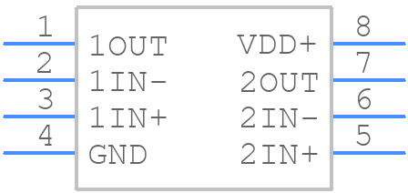 TLV2452IP - Texas Instruments - PCB symbol