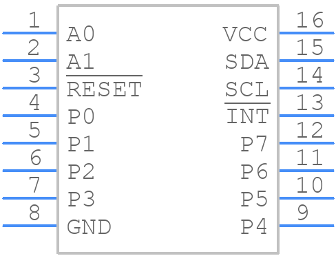 TCA9538PWR - Texas Instruments - PCB symbol