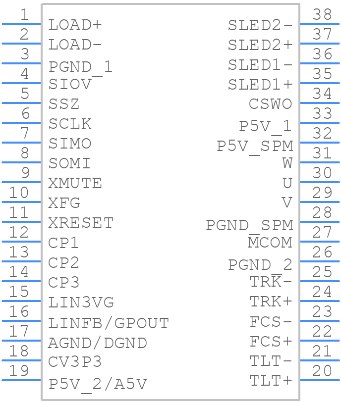 TPIC2040DBTRG4 - Texas Instruments - PCB symbol