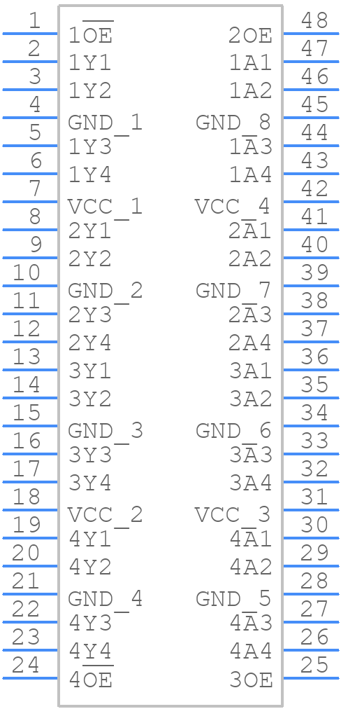 SN74LVTH16241DL - Texas Instruments - PCB symbol
