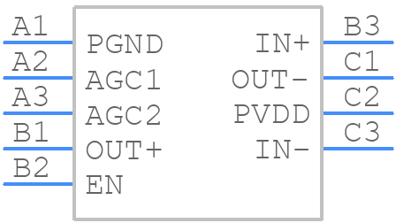 TPA2029D1YZFR - Texas Instruments - PCB symbol