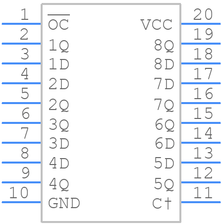 SN74LS374DWR - Texas Instruments - PCB symbol