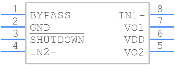 TPA6102A2DGKR - Texas Instruments - PCB symbol