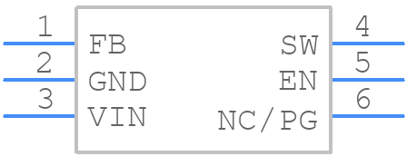 TLV62568PDRLR - Texas Instruments - PCB symbol