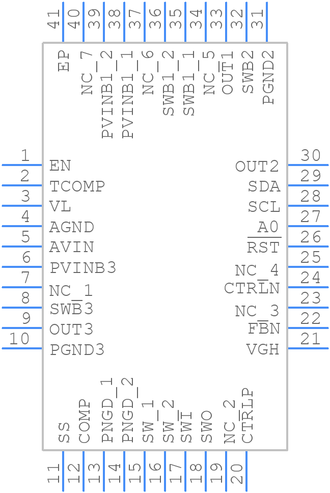 TPS65168RSBR - Texas Instruments - PCB symbol