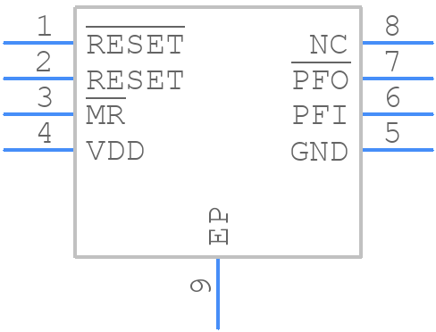 TPS3707-25DGNR - Texas Instruments - PCB symbol