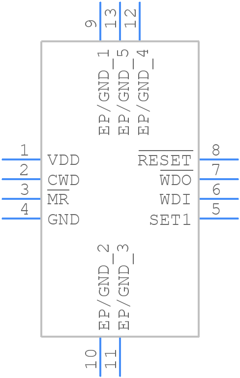 TPS3851G33EDRBR - Texas Instruments - PCB symbol
