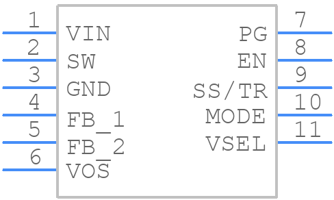 TPS621361RGXR - Texas Instruments - PCB symbol