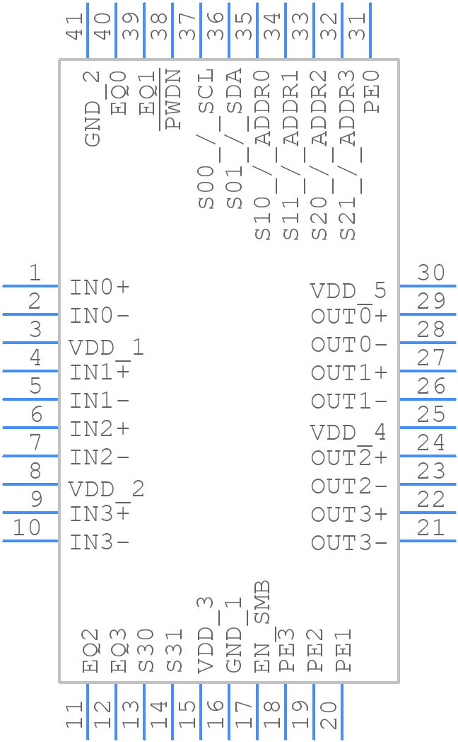 DS25CP104ATSQX/NOPB - Texas Instruments - PCB symbol