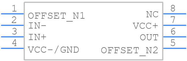 TLE2021IP - Texas Instruments - PCB symbol