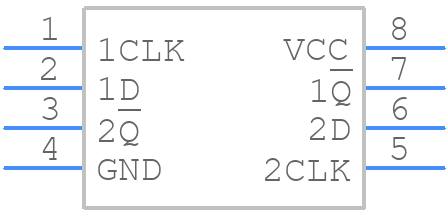 SN74AUC2G80DCUR - Texas Instruments - PCB symbol