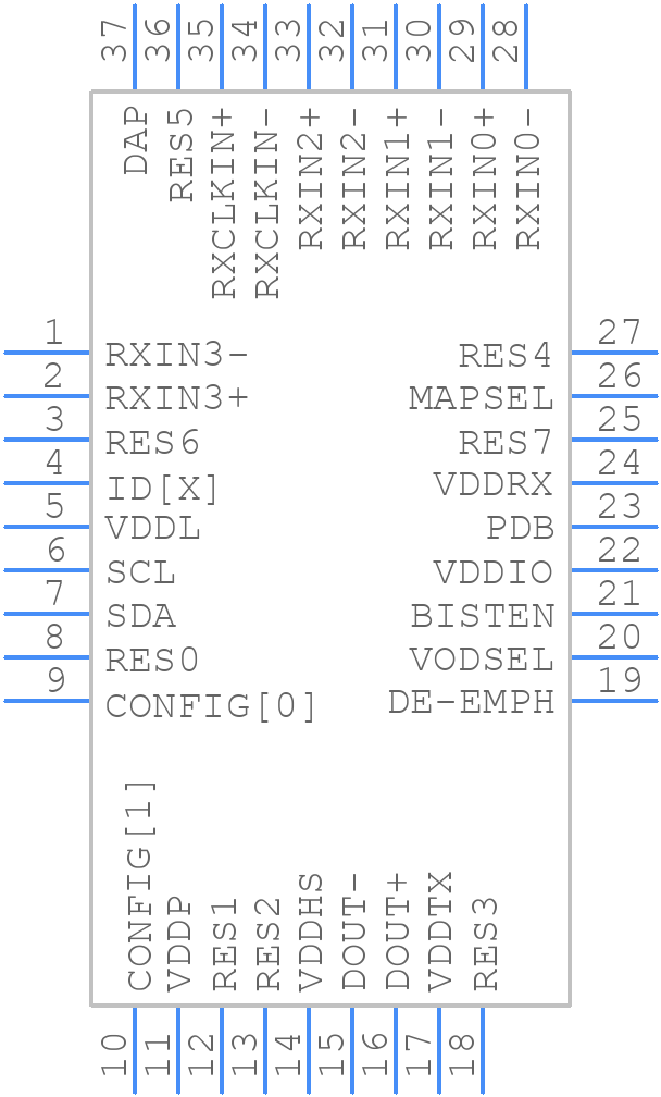 DS92LV0421SQE/NOPB - Texas Instruments - PCB symbol