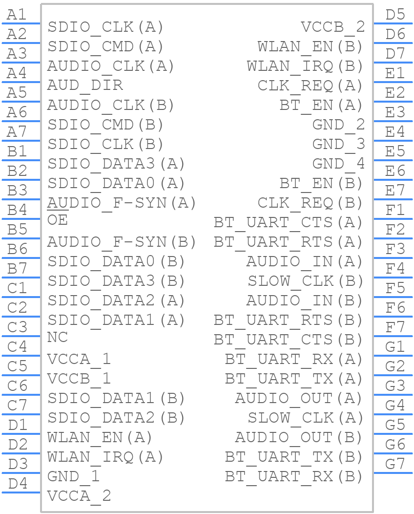 TWL1200YFFR - Texas Instruments - PCB symbol