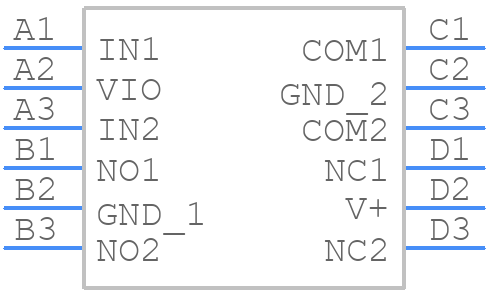 TS5A26542YZTR - Texas Instruments - PCB symbol