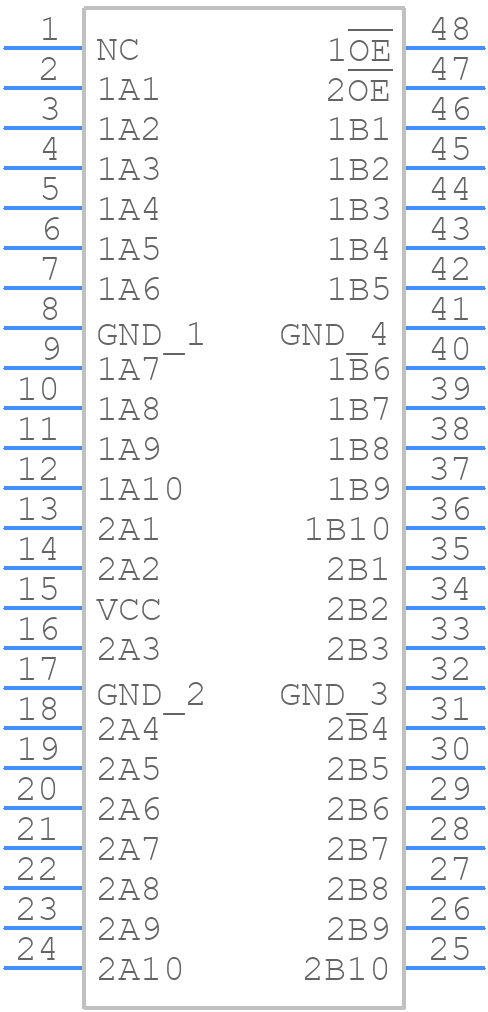 SN74CB3Q16210DLR - Texas Instruments - PCB symbol