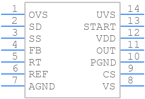 UCC3961D - Texas Instruments - PCB symbol