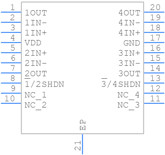 TLC075AIPWP - Texas Instruments - PCB symbol