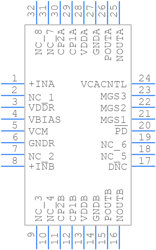 VCA2619YT - Texas Instruments - PCB symbol