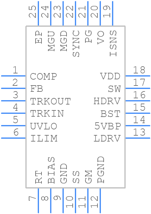 TPS40101RGER - Texas Instruments - PCB symbol