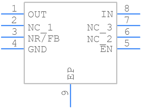 TPS73527QDRBRQ1 - Texas Instruments - PCB symbol