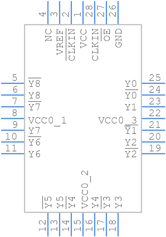 CDC111FN - Texas Instruments - PCB symbol