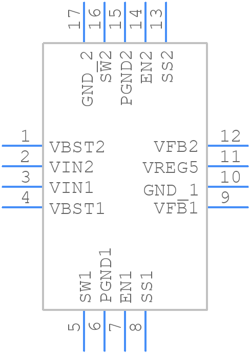TPS54395RSAR - Texas Instruments - PCB symbol