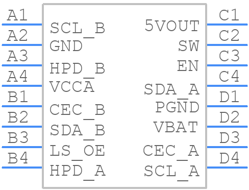 TPD5S115YFFR - Texas Instruments - PCB symbol