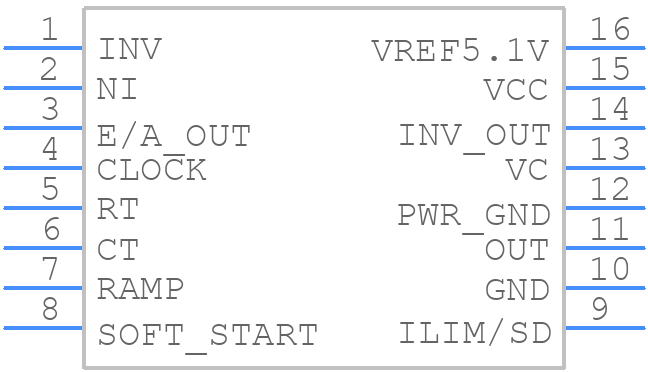 UC3824DWTR - Texas Instruments - PCB symbol