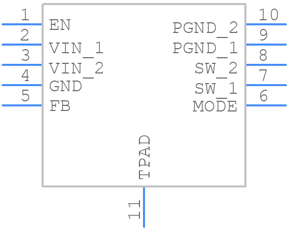 TPS62020DGQR - Texas Instruments - PCB symbol