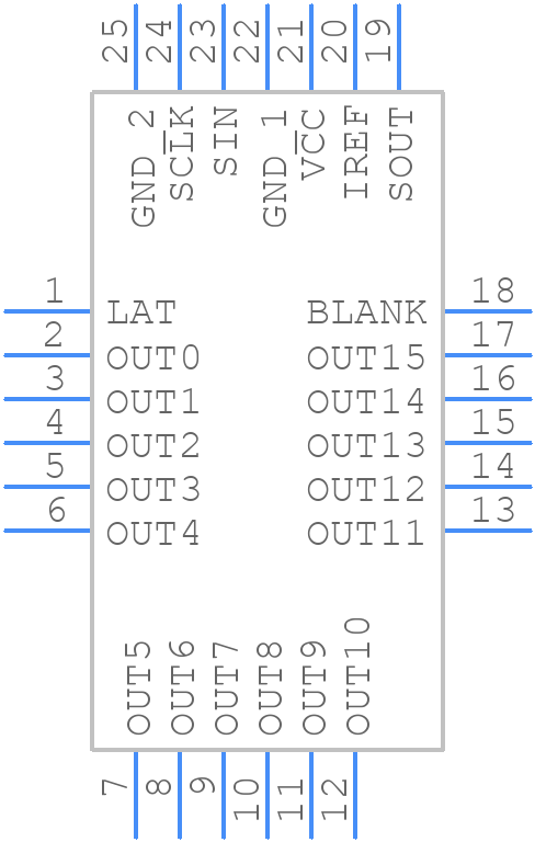 TLC59282RGER - Texas Instruments - PCB symbol