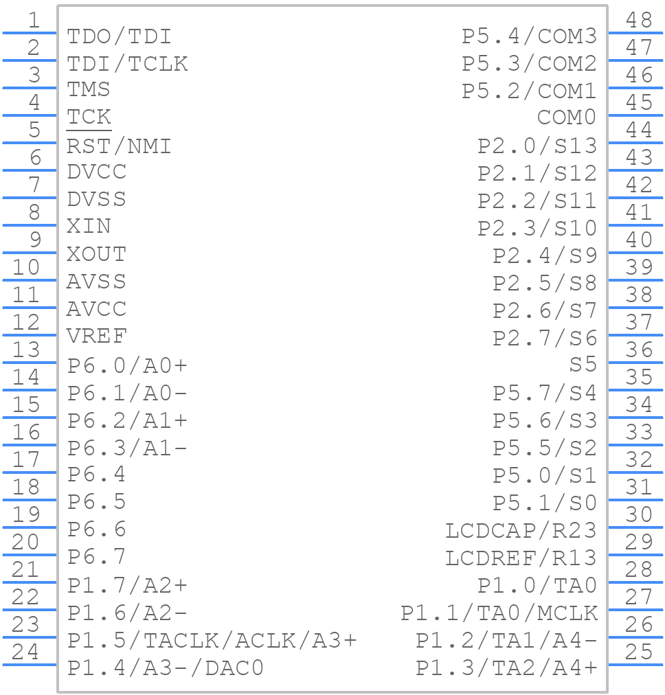 MSP430F4270IDLR - Texas Instruments - PCB symbol