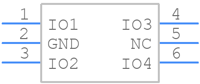 TPD4E1B06DRLR - Texas Instruments - PCB symbol