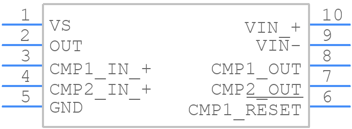 INA204AIDGSR - Texas Instruments - PCB symbol