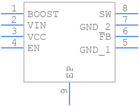 LM2738XSD/NOPB - Texas Instruments - PCB symbol